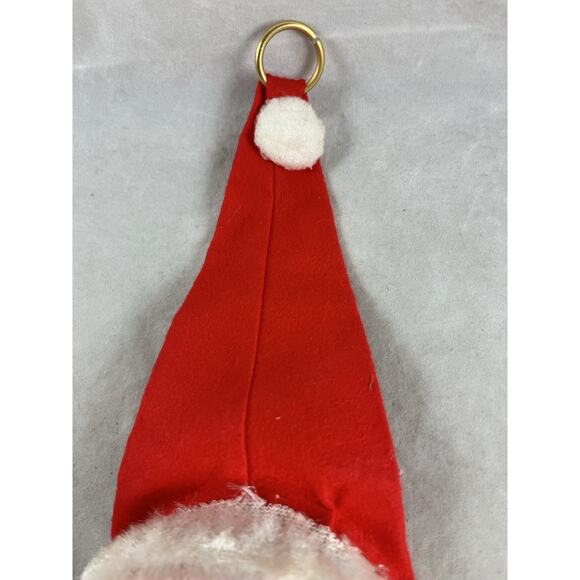 Musical Santa Wall Hanging Plays Silent Night Vinyl Japan Christmas Decor 1960s - Picture 3 of 6